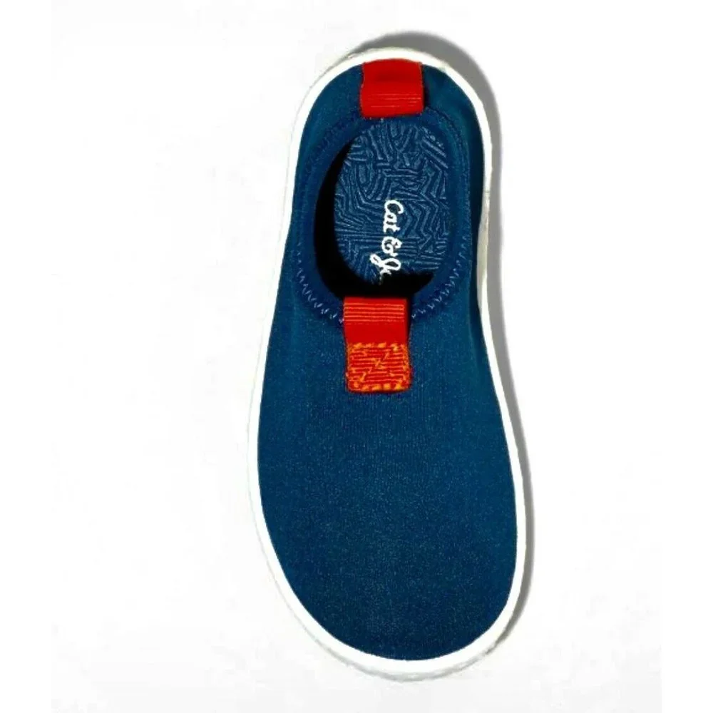 ⚓️ NEW Toddler Boy's Lake Water Shoes Size 9 Water Sandal Navy Red Cat & Jack